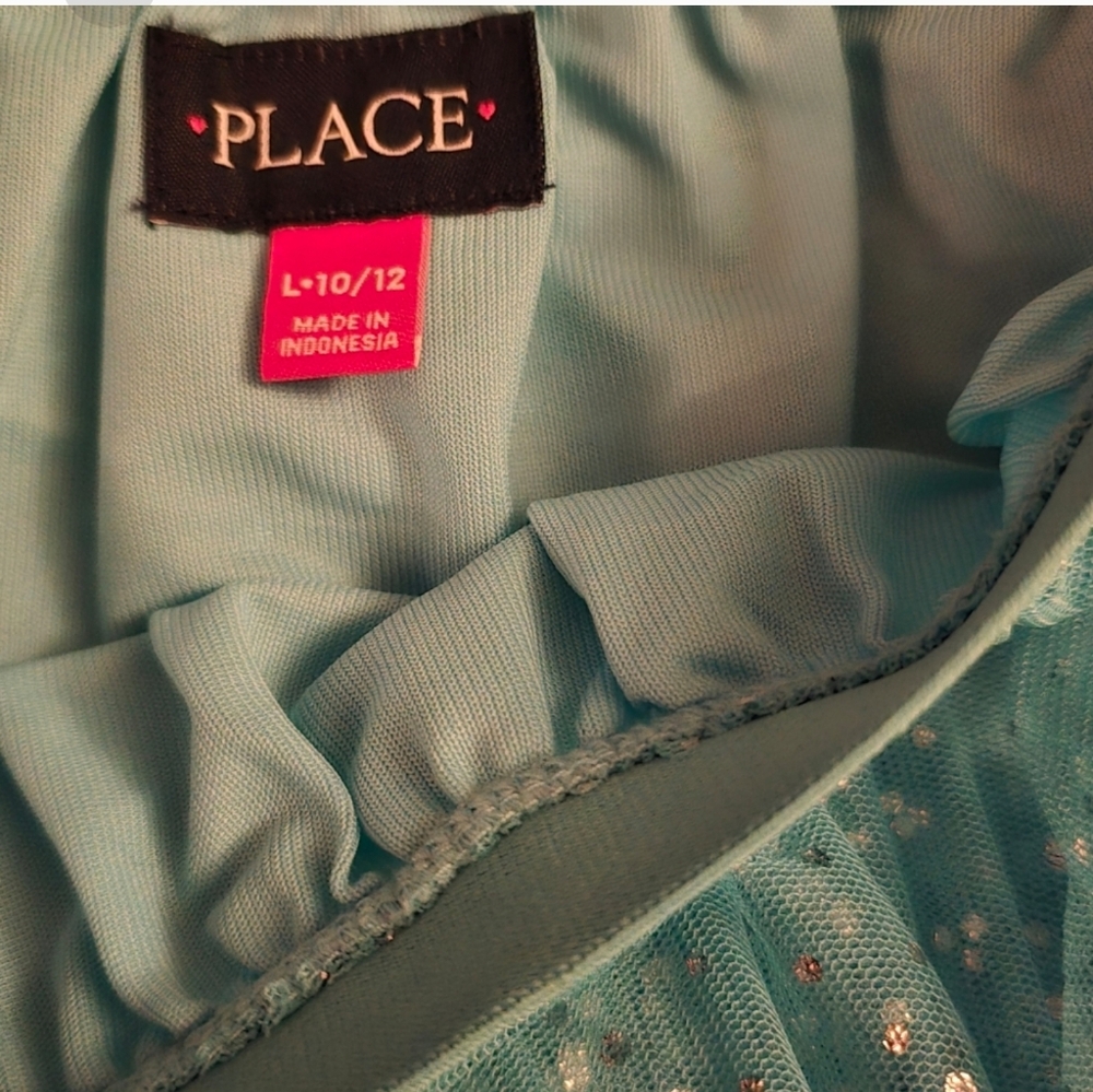 New The Children's Place Light Teal Layered Tulle Skirt Size Girl's large 10/12 - Picture 2 of 2